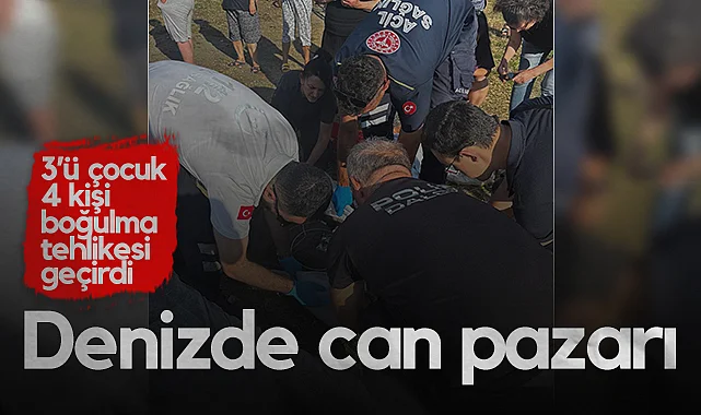 Samsun’da Denizde Can Pazarı: 3’ü Çocuk 4 Kişi Boğulma Tehlikesi Geçirdi