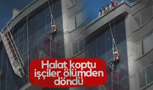 Samsun'da İşçiler Ölümden Döndü! İskelenin Halatları Koptu...
