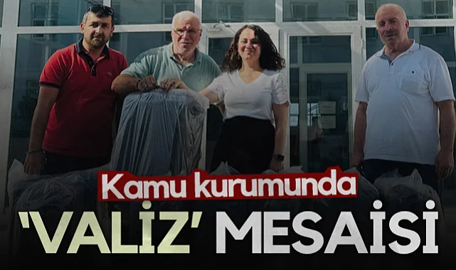 Samsun'da Kamu Kurumunda Valiz Mesaisi