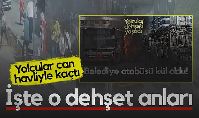 Samsun'da Otobüs Alev Aldı, Yolcular Can Havliyle Kaçtı! İşte O Dehşet Anları...
