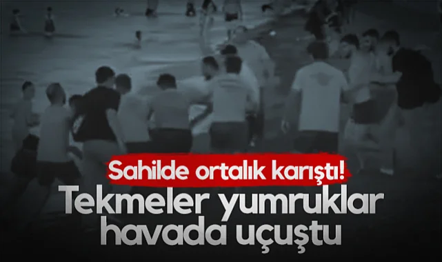 Samsun'da Şok Eden Görüntüler! Sahilde Tekmeler ve Yumruklar Konuştu...