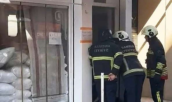 Samsun'da Tekstil Mağazasında Yangın Paniği