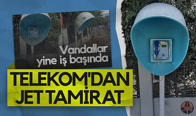 Samsun'da Vandallar Telefon Kulübesini Kırmıştı: Telekom'dan jet Tamirat
