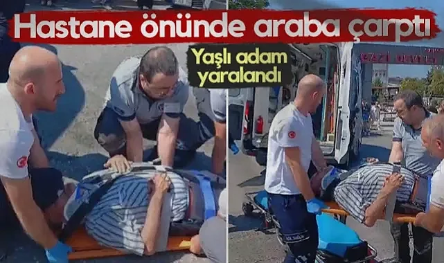 Samsun'da Yaşlı Adama Hastane Önünde Araba Çarptı