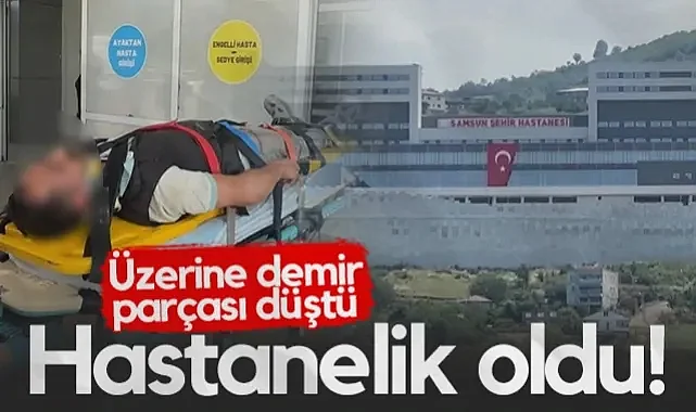 Samsun Şehir Hastanesi İnşaatında Kaza: İşçi Hastanelik Oldu