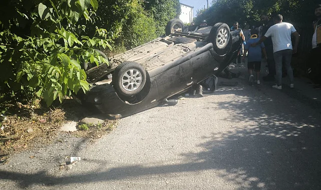 Samsun Tekkeköy’de Otomobil Takla Attı: 4 Kişi Yaralandı