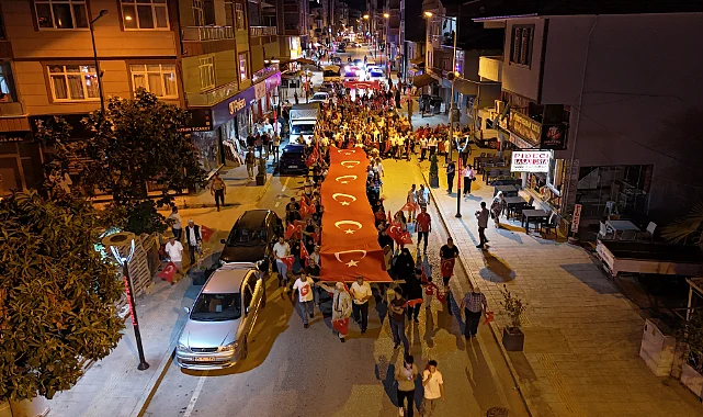 Samsun'un İlçelerinde 15 Temmuz Yürüyüşleri Düzenlendi