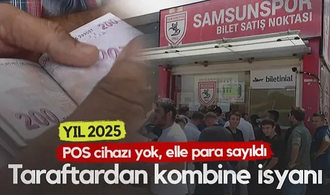 Samsunspor Taraftarından Kombine İsyanı! Yıl 2025: POS Cihazı Yok, Elle Para Sayıldı...