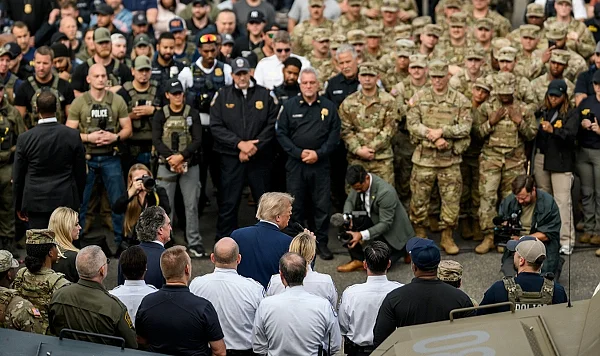 ABD Başkanı Trump, Washington'da Güvenlik Tedbirlerini Denetledi