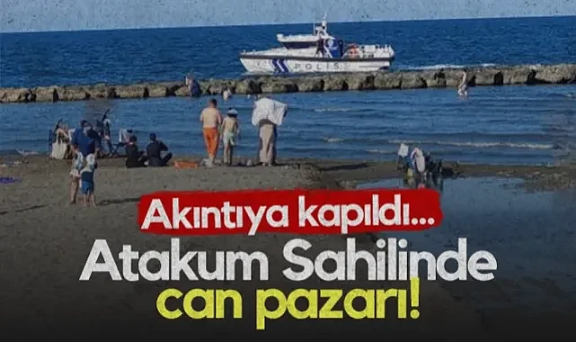 Atakum Sahilinde Can Pazarı! Akıntıya Kapıldı...