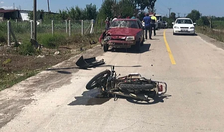 Bafra'da Trafik Kazası: Motosiklet Sürücüsü Yaralandı