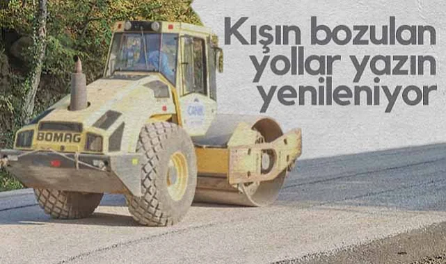 Canik'te Kışın Bozulan Yollar Yazın Yenileniyor