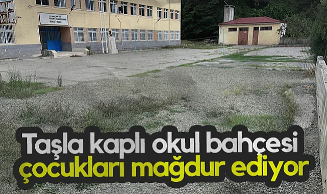 Çarşamba'da Taşla Kaplı Okul Bahçesi Çocukları Mağdur Ediyor