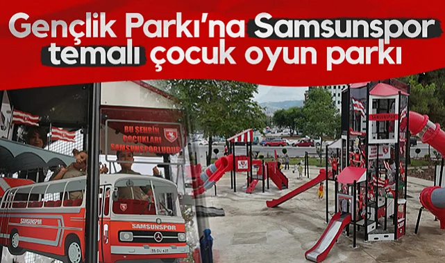 Gençlik Parkı'na Samsunspor Temalı Çocuk Oyun Parkı
