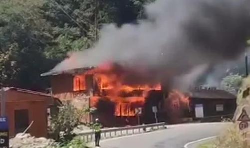 Giresun Kuzalan Tabiat Parkı’nda Yangın: Restoran ve Kafe Kül Oldu