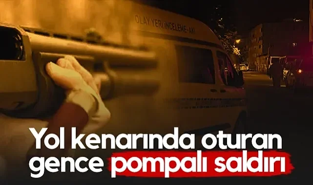 İlkadım'da Dehşet Anları! Yol Kenarında Oturan Gence Pompalı Saldırı...