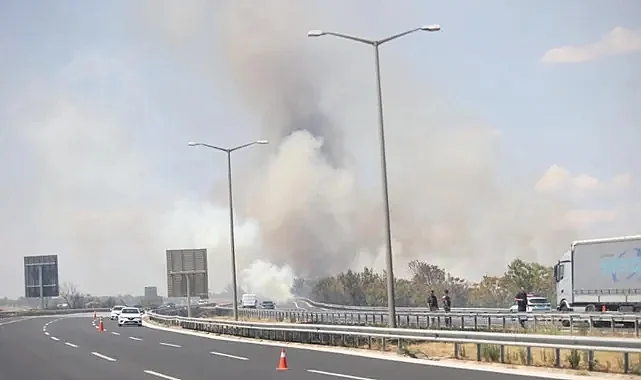 Kırklareli'nde Ağaçlık Alanda Yangın: Avrupa Otoyolu Kapatıldı