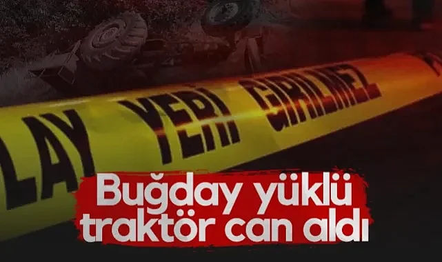 Ladik'te Buğday Yüklü Traktör Can Aldı