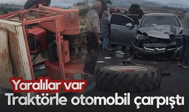 Ladik'te Traktörle Otomobil Çarpıştı: Yaralılar Var