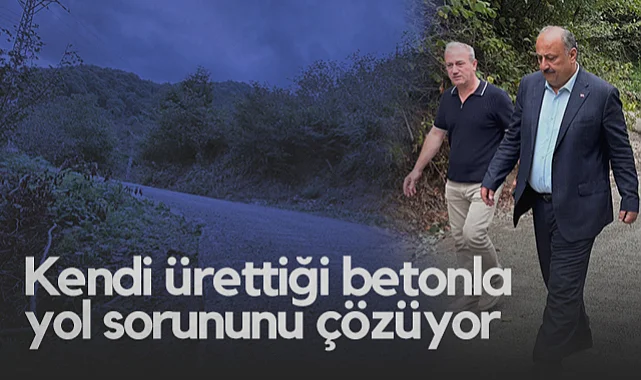 Salıpazarı Belediyesi Kendi Ürettiği Betonla Yol Sorununu Çözüyor