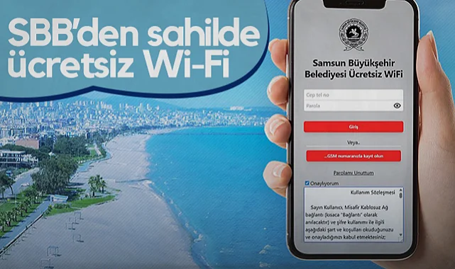 Samsun Büyükşehir Belediyesi'nden Sahilde Ücretsiz Wi-Fi Hizmeti