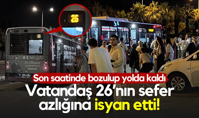 Samsun'da 26 Numaralı Otobüs Bozulup Yolda Kaldı! Vatandaş Sefer Azlığına İsyan Etti...