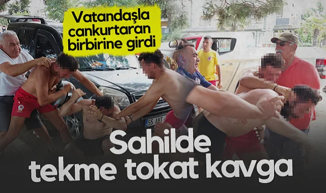 Samsun'da Cankurtaran ile Vatandaş Yumruk Yumruğa Kavga Etti