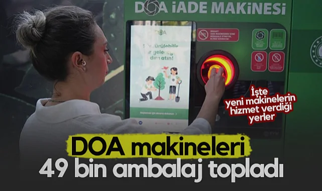 Samsun'da DOA Makineleri 49 Bin Ambalaj Topladı: İşte Yeni Makinelerin Hizmet Verdiği Yerler...