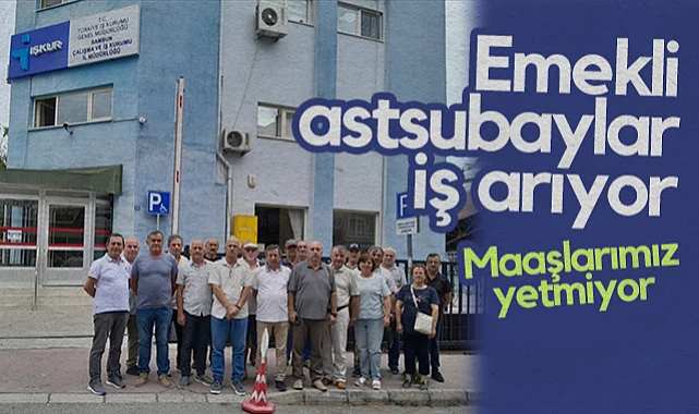 Samsun'da Emekli Astsubaylar İŞKUR’a İş Başvurusunda Bulundu