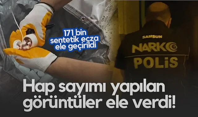 Samsun'da Hap Sayımı Yapılan Görüntüler Suç Şebekesini Ele Verdi!