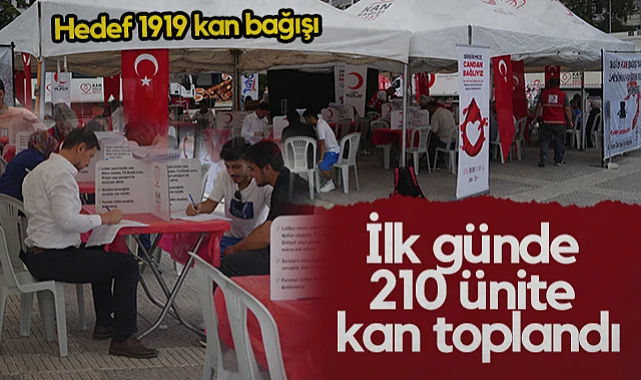 Samsun'da Hedef 1919 Kan Bağışı Kampanyası: İlk gün 210 ünite kan toplandı