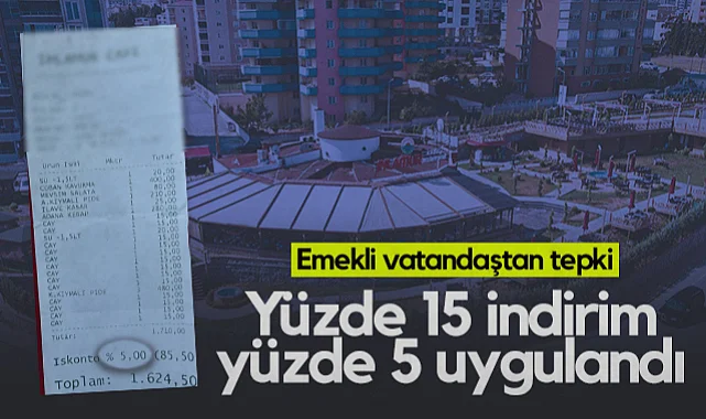 Samsun'da Ihlamur Kafe'de Yüzde 15'lik Emekli İndirimi Yüzde 5 Uygulandı