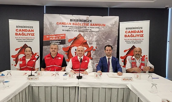 Samsun'da Kızılay'dan Anlamlı Kampanya: Hedef 1919: Hastaya Kan, Ormana Can