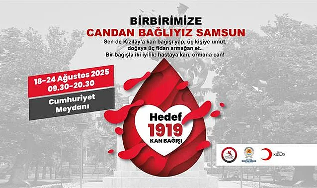 Samsun'da Kızılay'dan Hastaya kan, Ormana Can Kampanyası