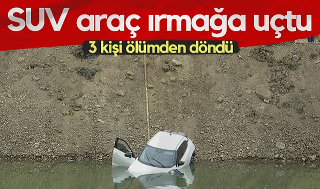 Samsun'da Korkutan Kaza: SUV Araç Irmağa Düştü, 3 Kişi Kurtarıldı