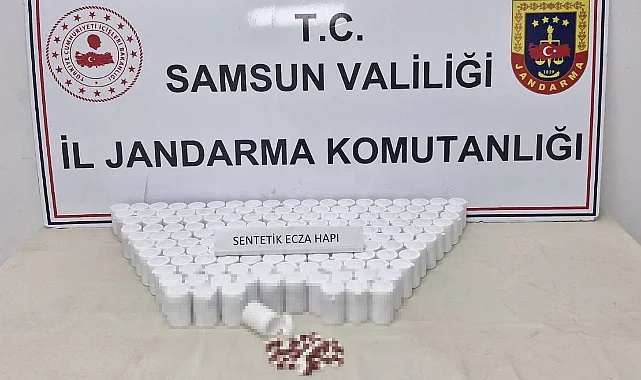 Samsun’da Uyuşturucu Operasyonu: 9 Bin Sentetik Ecza Hapı Yakalandı