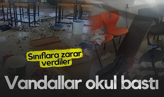 Samsun'da Vandallar Okul Bastı: Sınıflara Zarar Verdiler