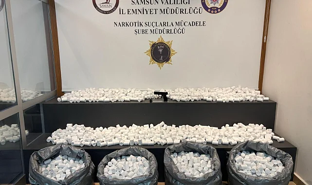 Samsun Polisi'nden Dev Operasyon: 171 Bin Sentetik Ecza Ele Geçirildi