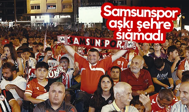 Samsunspor Aşkı Şehre Sığmadı! Maç Dev Ekranda İzlendi...