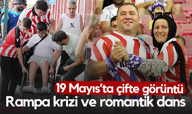 Samsunspor Maçında Çifte Görüntü! Engelli Rampası Krizi ve Romantik Dans
