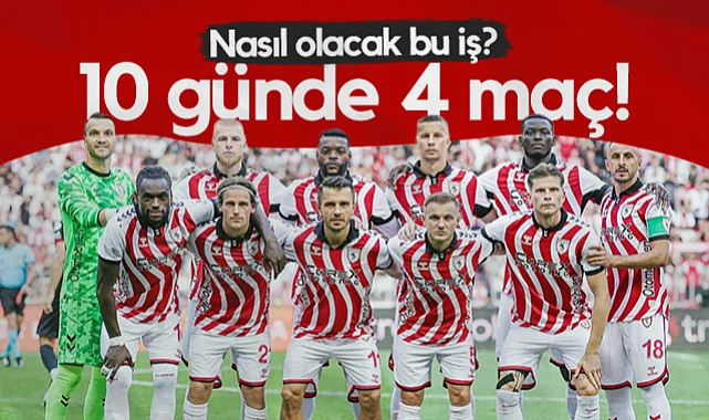 Samsunspor'u 10 Günlük Zor Periyot Bekliyor