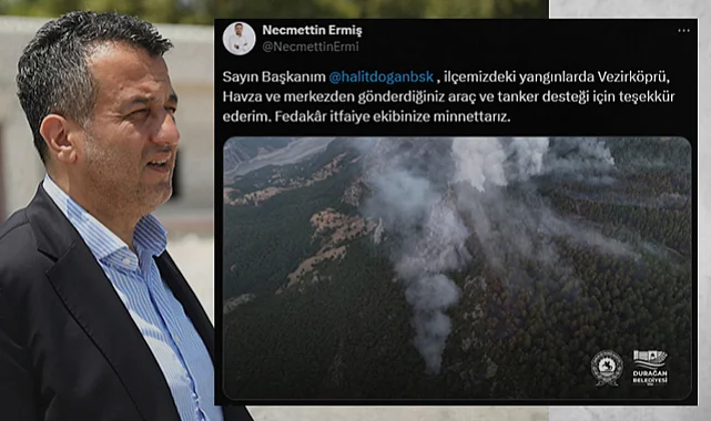 Sinop'tan SBB Başkanı Halit Doğan'a Yangın Desteği İçin Teşekkür