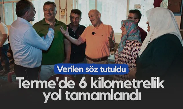 Terme'de 6 kilometrelik yol tamamlandı: Dibekli, Akbucak ve Yeni Cami Mahallelerine Rahat Ulaşım