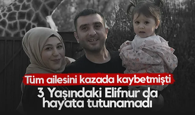 Tüm Ailesini Kazada Kaybetmişti! 3 Yaşındaki Elifnur da Hayata Tutunamadı