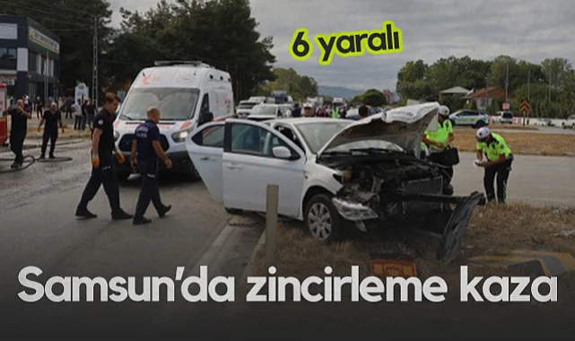 Samsun'un Alaçam İlçesi'nde Zincirleme Trafik Kazası: 6 Yaralı