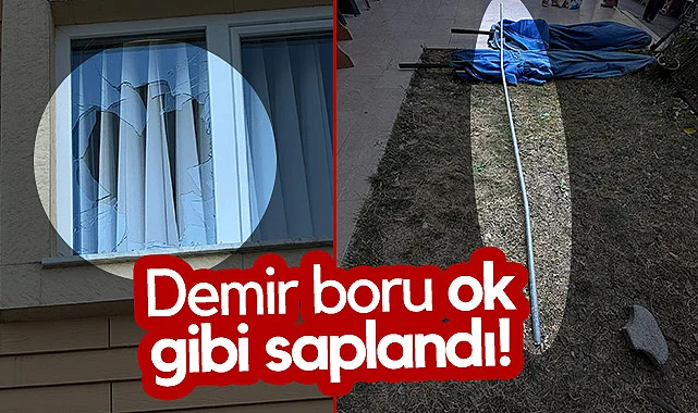 Atakum'da Pazarda Korkutan Olay: Demir Boru Daireye Girdi!