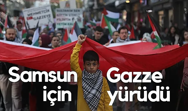Binlerce Kişi Samsun'da Filistin İçin Yürüdü