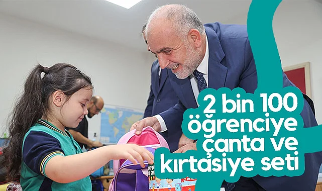Canik'te 2 Bin 100 Öğrenciye Çanta ve Kırtasiye Seti