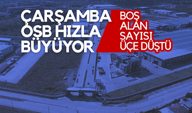 Çarşamba OSB Hızla Büyüyor: Boş Alan Sayısı Üçe Düştü