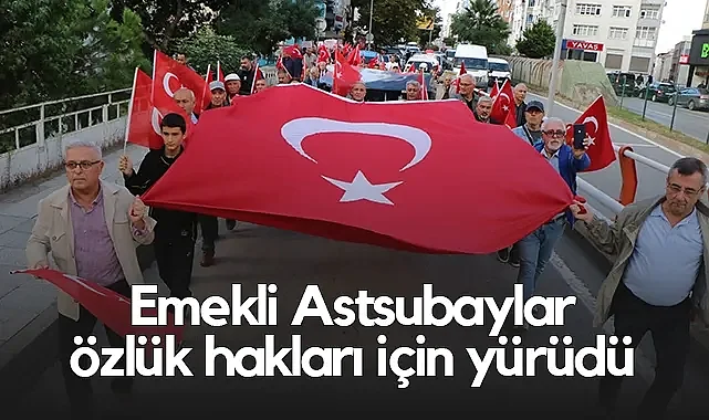 Emekli Astsubaylar Samsun'da Özlük Hakları İçin Yürüdü